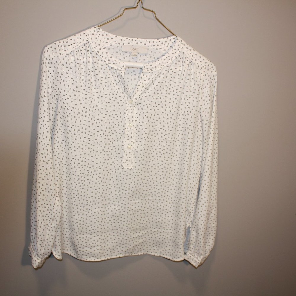LOFT Patterned Blouse - S